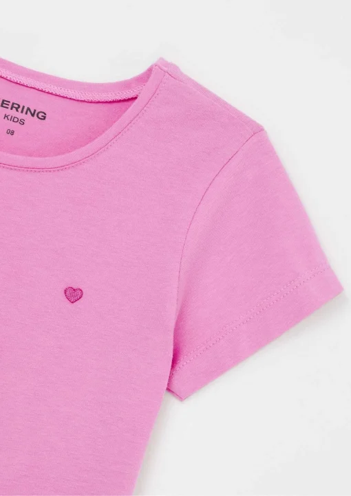 Camiseta Manga Curta Básica Rosa Coração Hering - Feminina - Imagem 4
