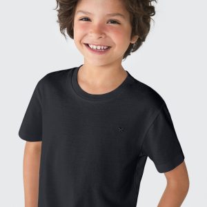 Alternative view of Camiseta Manga Curta Básica Preta Hering - Masculina