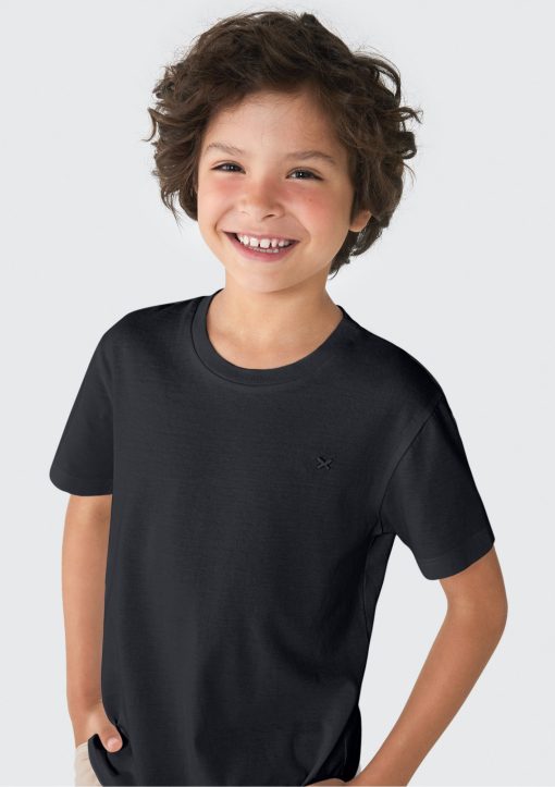 Camiseta Manga Curta Básica Preta Hering - Masculina - Imagem 2