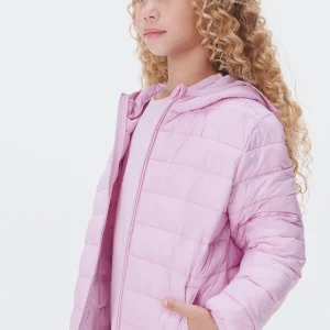 Alternative view of Jaqueta Puffer Rosa Hering – Feminina
