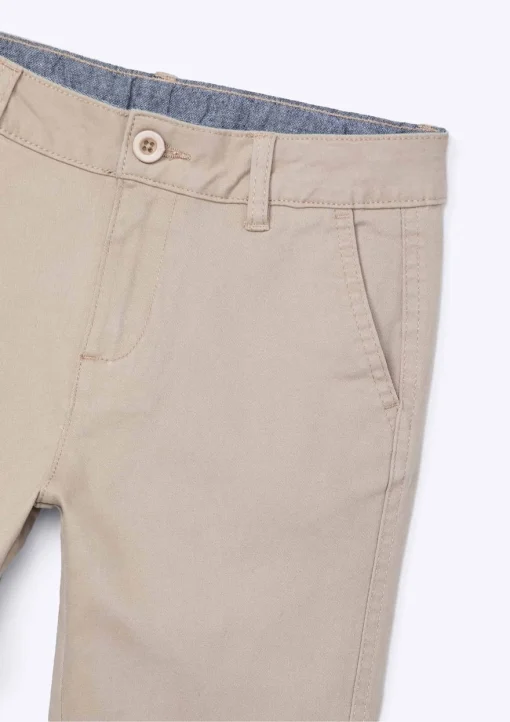Calça Chino em Sarja Bege Hering - Masculina - Imagem 3