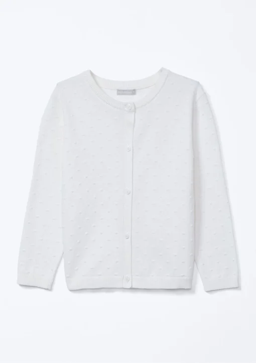 Cardigan em Tricot Ponto Diferenciado Off White Hering - Feminino - Imagem 2