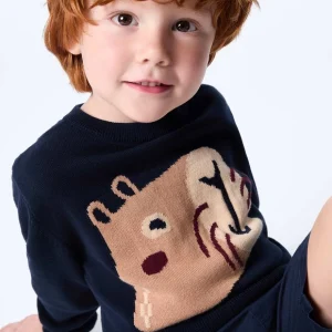 Alternative view of Blusão de Tricot Jacquard Capivara Marinho Hering - Masculina