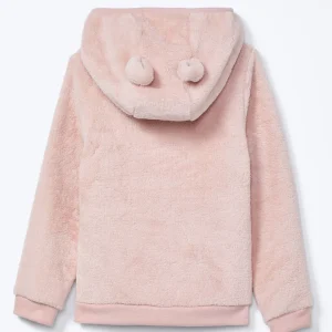 Alternative view of Conjunto em Fleece Peluciado com Orelhinhas no Capuz Rosa Hering - Feminino
