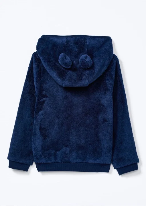 Conjunto em Fleece Peluciado com Orelhinhas no Capuz Marinho Hering - Masculino - Imagem 3