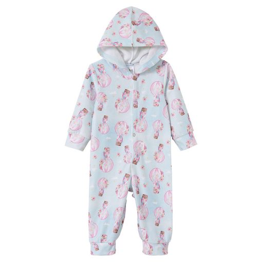 Macacão Soft Estampado Abertura Botão com Capuz Fantoni - Feminino - Imagem 3