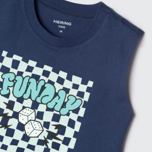 Alternative view of Camiseta Regata Estampada Funday Azul Hering - Masculina