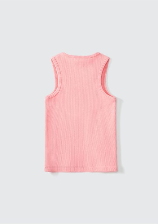 Camiseta Regata Básica Canelada Rosa Hering - Feminina - Imagem 3