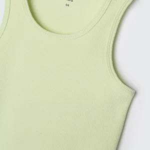 Alternative view of Camiseta Regata Básica Canelada Verde Limão Hering - Feminina