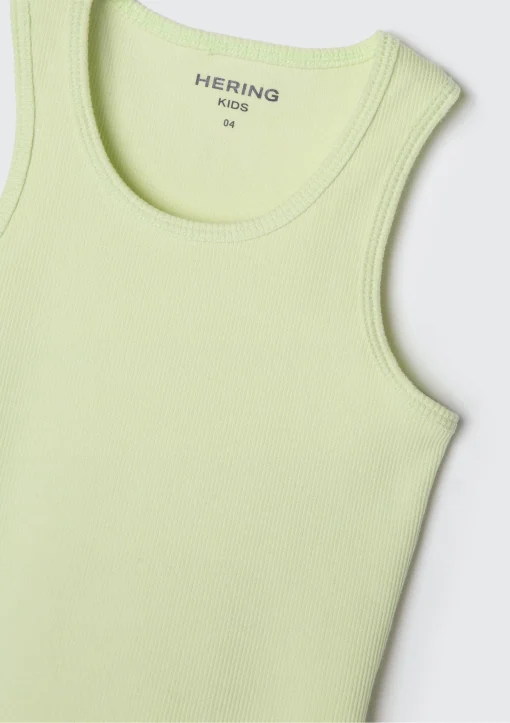 Camiseta Regata Básica Canelada Verde Limão Hering - Feminina - Imagem 2