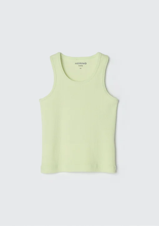 Camiseta Regata Básica Canelada Verde Limão Hering - Feminina - Imagem 3