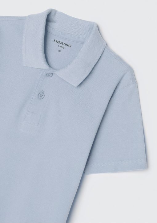 Camisa Polo Básica Azul Hering - Masculina - Imagem 2