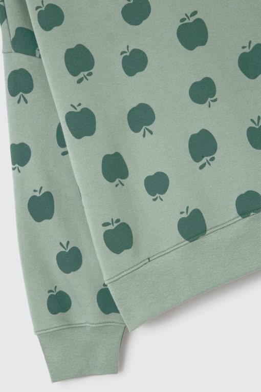 Blusão Moletom Estampado Maçã Verde Hering - Feminino - Imagem 3