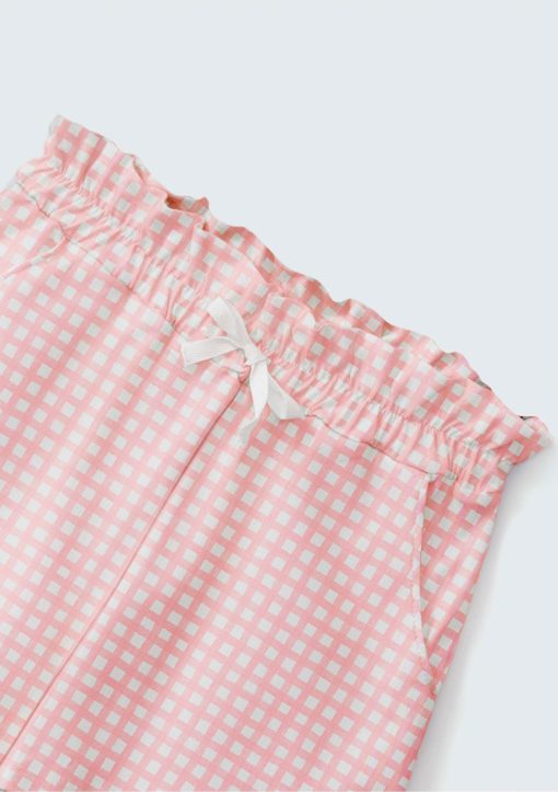 Shorts Clochard Estampado Rosa Xadrez Hering – Feminino - Imagem 2