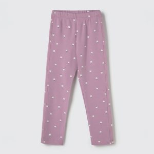 Calça Legging Estampada Lilás Hering - Feminina