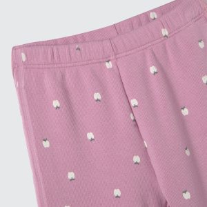Alternative view of Calça Legging Estampada Lilás Hering - Feminina