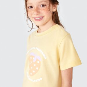 Alternative view of Pijama Manga Curta e Shorts Morango Hering - Feminino