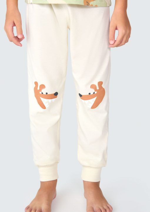 Pijama Camiseta Manga Curta e Calça Estampado Cachorrinho Verde Hering - Masculino - Imagem 2