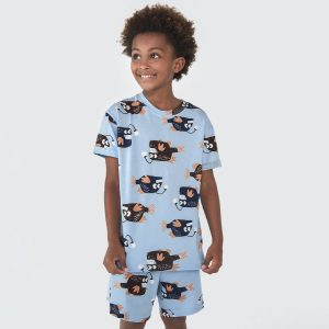 Conjunto Pijama Manga Curta Estampado Peixinhos Hering - Masculino