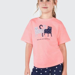 Alternative view of Conjunto Camiseta e Shorts Gatinhos Hering - Feminino