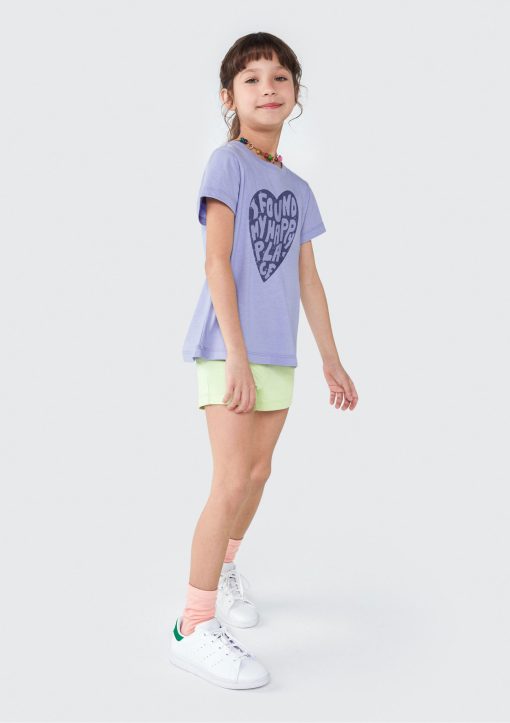 Camiseta Manga Curta I Found My Happy Place Roxa Hering - Feminina - Imagem 2