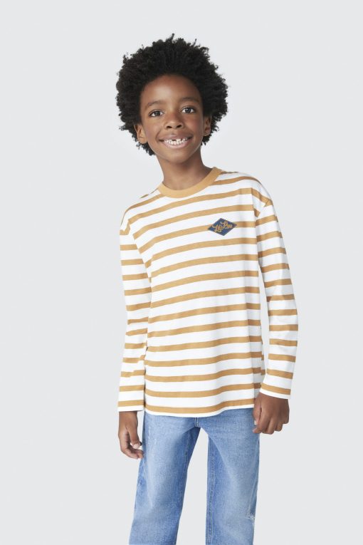 Camiseta Manga Longa Listrada Caramelo Hering - Masculina - Imagem 2