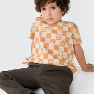 Alternative view of Camiseta Manga Curta Quadriculada Laranja Hering - Masculina
