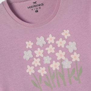 Alternative view of Blusinha Manga Longa Lilás Flores Hering - Feminina