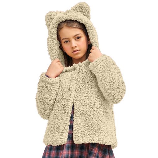 Casaco em Pelo Ovelha com Orelhinhas Pokotinha - Feminino - Imagem 2