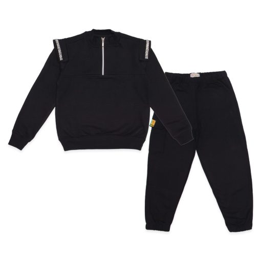 Conjunto Blusa Moletom com Pedraria e Calça Cargo Pokotinha - Feminino - Imagem 2