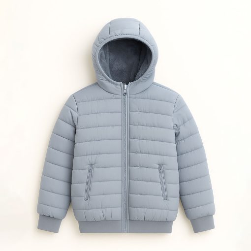 Jaqueta Puffer Infantil Peluciada com Capuz Grand Bazar - Masculina - Imagem 3