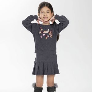 Alternative view of Conjunto Blusa Manga Longa e Saia Bordado Lovely Girl Cativa - Feminino