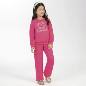 Alternative view of Conjunto Moletom Flanelado Bordado Urso Cativa - Feminino