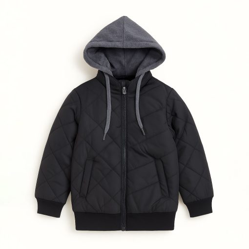 Jaqueta Puffer com Capuz em Moletom Grand Bazar - Unissex - Imagem 3