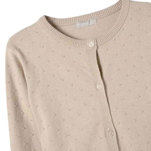 Cardigan Manga Longa Tricot Bege Hering – Feminino - Imagem 2