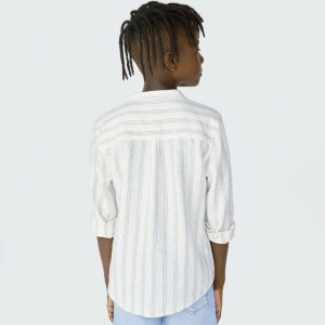 Alternative view of Camisa Bata Listrada Hering - Masculina