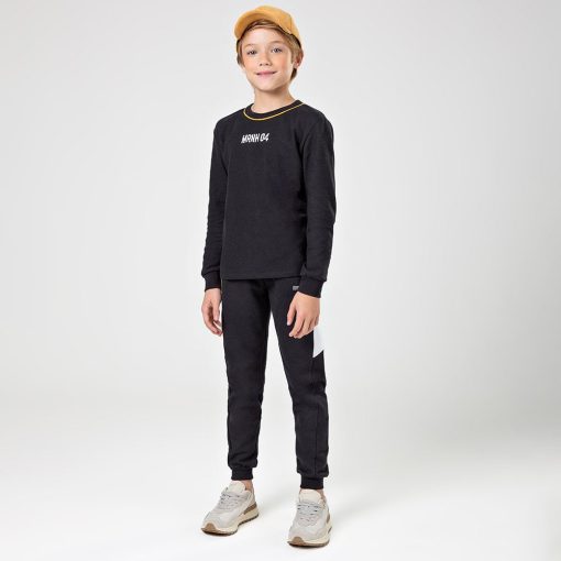 Calça Jogger Moletom Felpado Detalhe Lateral Onda Marinha - Masculina