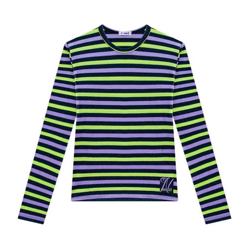 Blusinha Manga Longa Cotton Listrada Nina Cotton - Feminina - Imagem 2