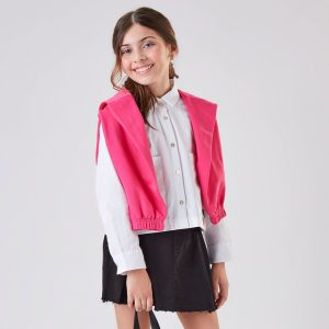 Camisa Manga Longa Boxy Tricoline Listra Nina Go - Feminina