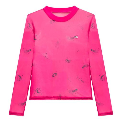 Blusinha Manga Longa em Tule com Elastano Nina Go - Feminina