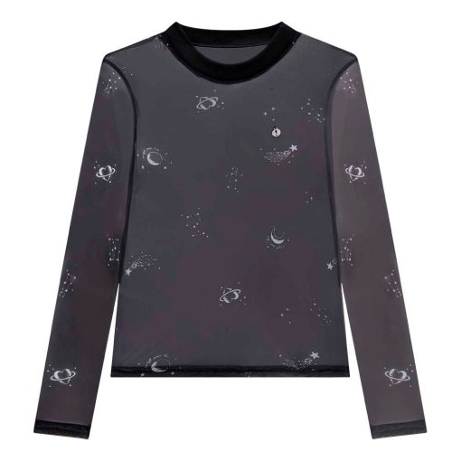 Blusinha Manga Longa em Tule com Elastano Nina Go - Feminina - Imagem 2
