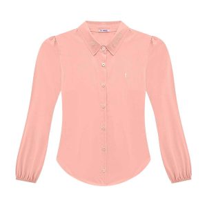 Alternative view of Camisa Manga Longa Gola Bordada Nina Go - Feminina