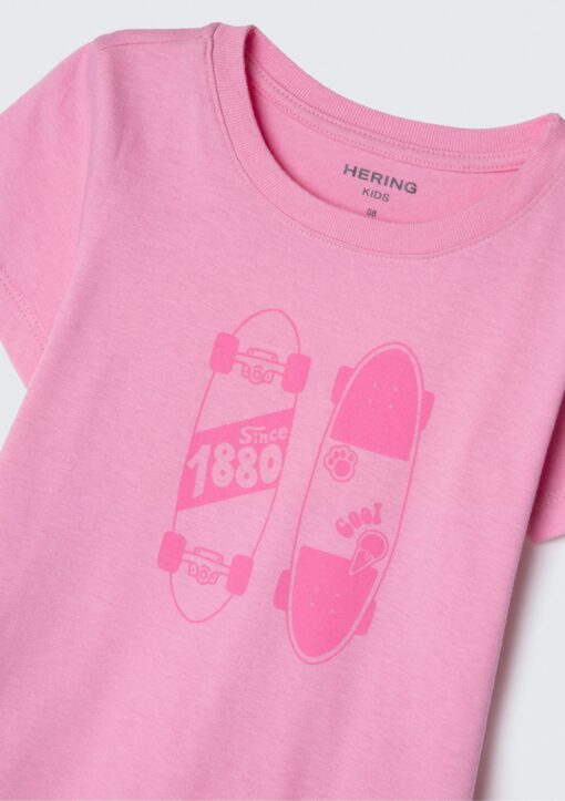 Camiseta Manga Curta Rosa Skate Hering - Feminina - Imagem 2