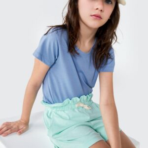 Camiseta Manga Curta Azul Hering - Feminina