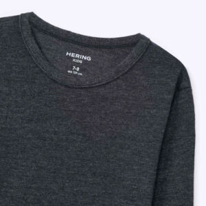 Alternative view of Camiseta Manga Longa Básica Cinza Chumbo Hering - Unissex