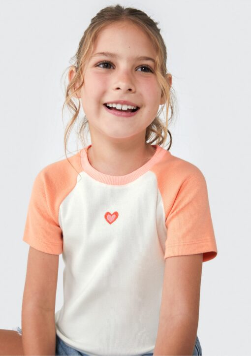 Blusa Cropped Manga Curta Raglan Rosa Hering - Feminino - Imagem 2