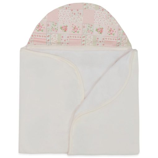 Toalha Capuz Forrada Suedine, Atoalhado e Fralda Feminina - Patchwork