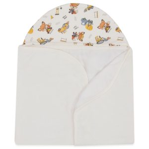 Toalha Capuz Forrada Suedine; Atoalhado e Fralda Masculino - Raposinha
