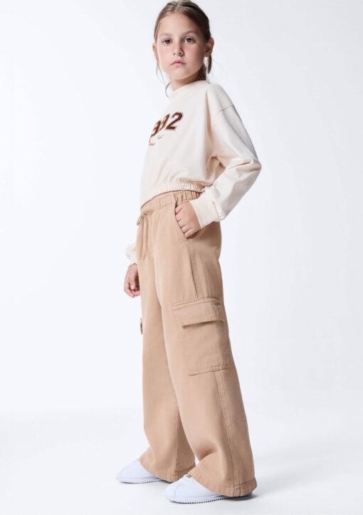 Calça Sarja Cargo Bege Hering - Feminina - Imagem 2