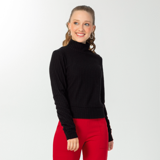 Blusão Tricot Aveludado Cativa - Feminino - Imagem 2